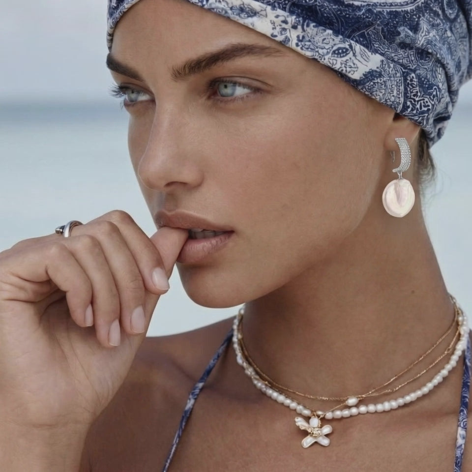 Video for Baroque Pearl Drop Earrings